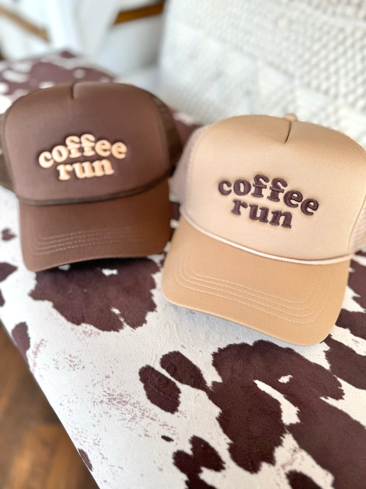 Coffee Run Trucker Hat - Brown