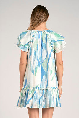 Elan Azure Amalfi Print Dress