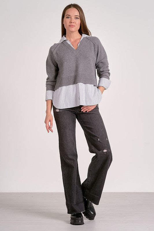 Elan Long Sleeve Sweater Combo