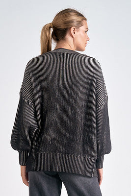 Elan Ribbed Sweater Cardigan