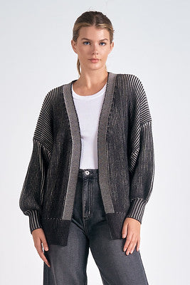 Elan Ribbed Sweater Cardigan