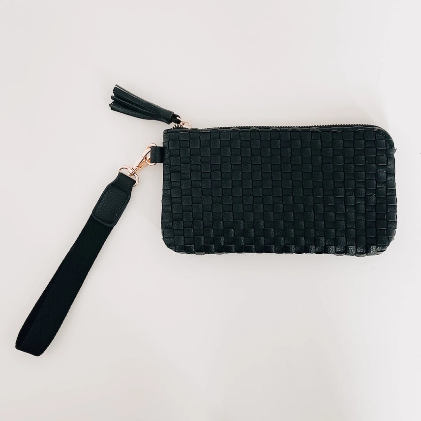 Emma Woven Clutch Wristlet - Multiple Colors