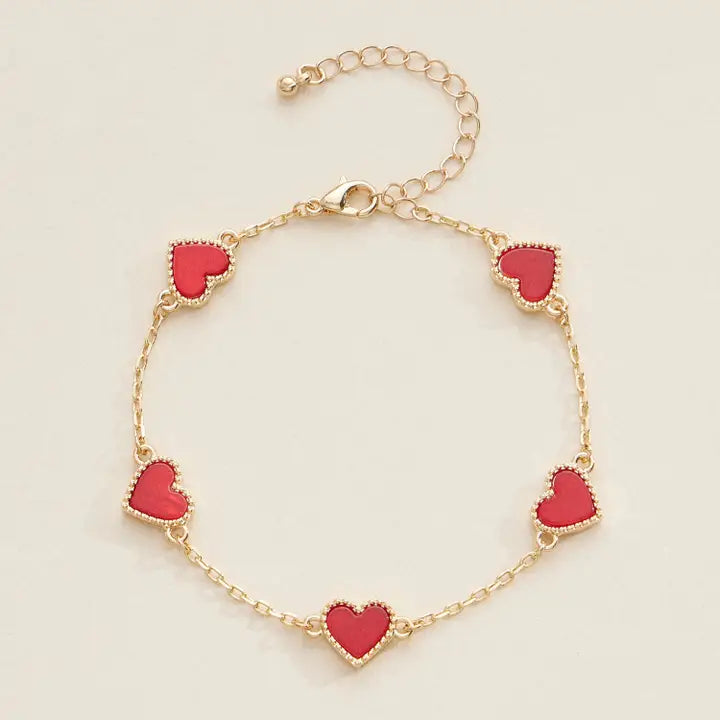 Heart Charm Bracelet