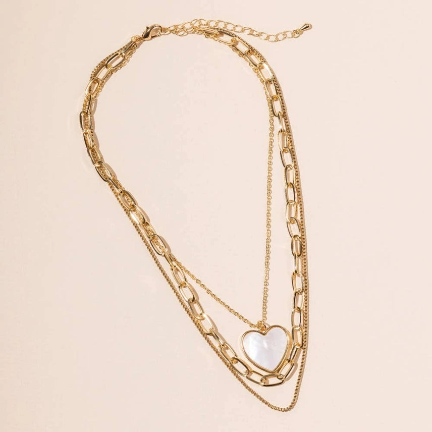 Heart Charm Layered Necklace