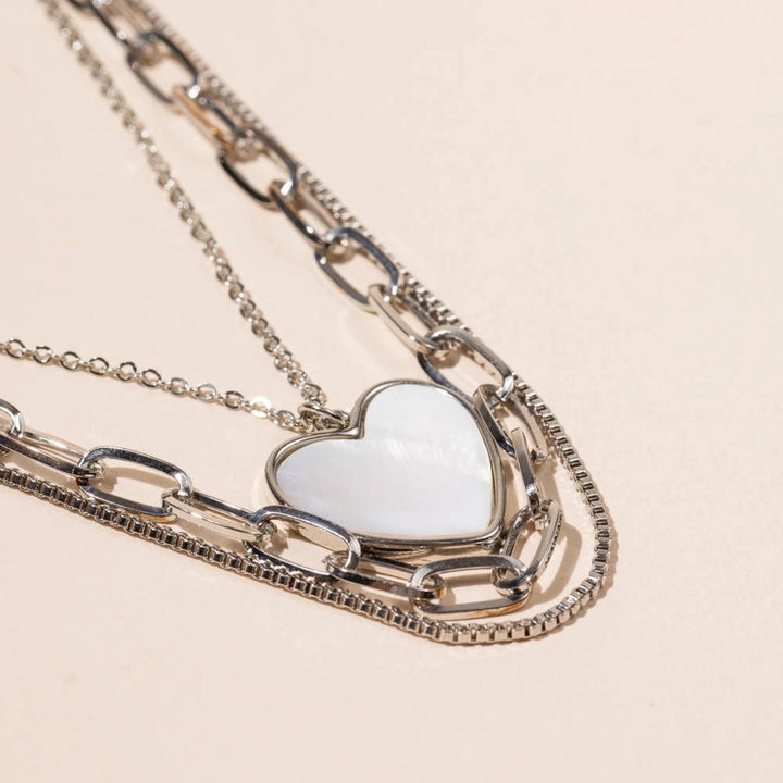 Heart Charm Layered Necklace