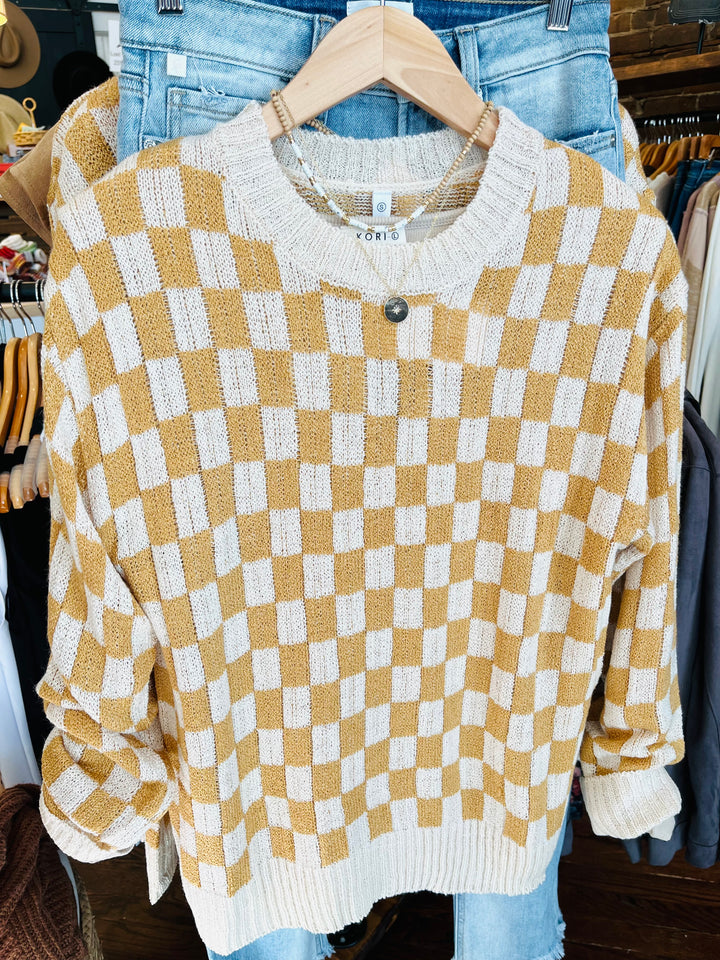 Jetta Wishlist Checkered Sweater
