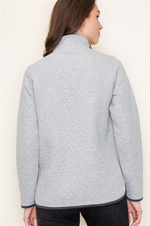 Karli Half Zip Pullover - Grey