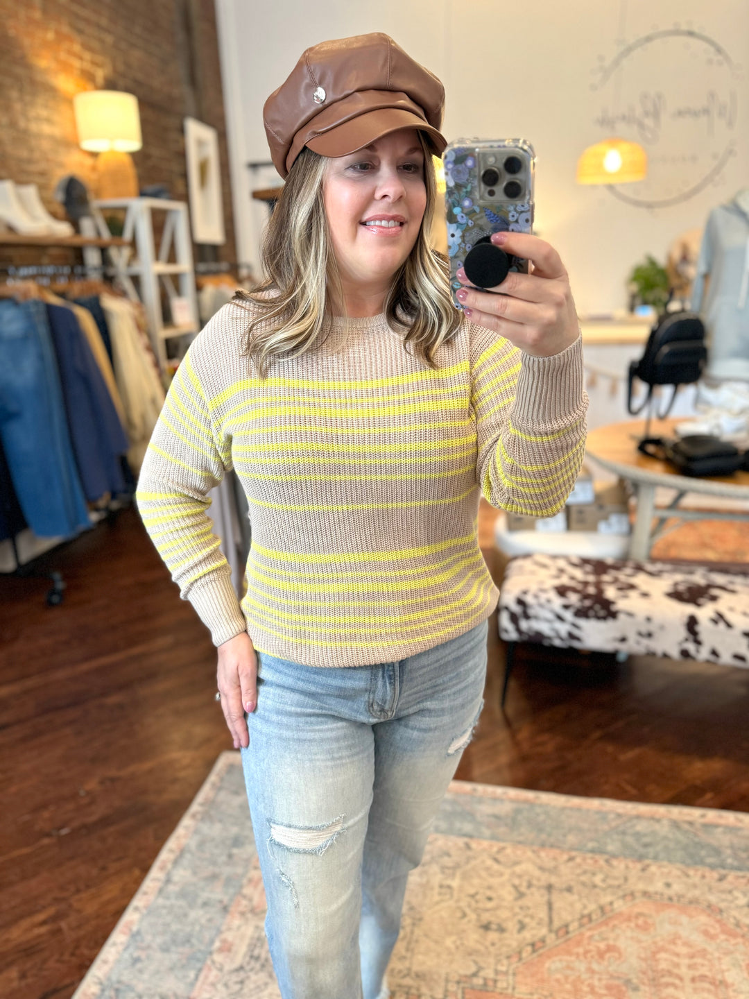 Lemon Lines Sweater