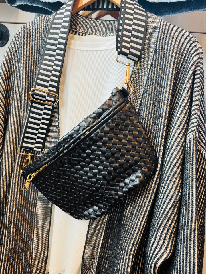 Maddox Woven Bum Bag - Black