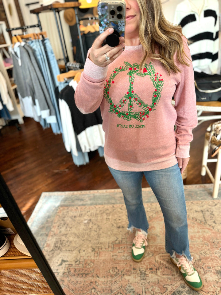 Peace On Earth Wreath Sweatshirt