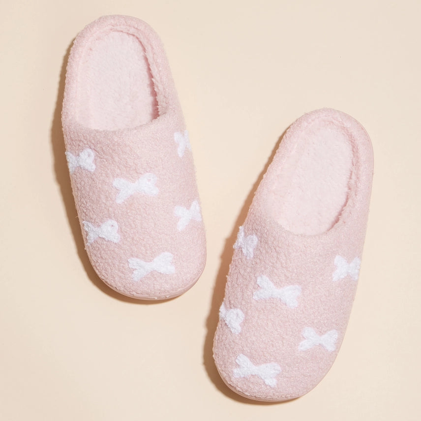 Pink Bow Slippers