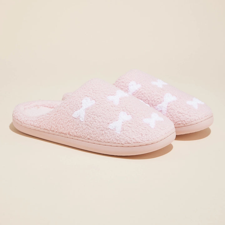 Pink Bow Slippers