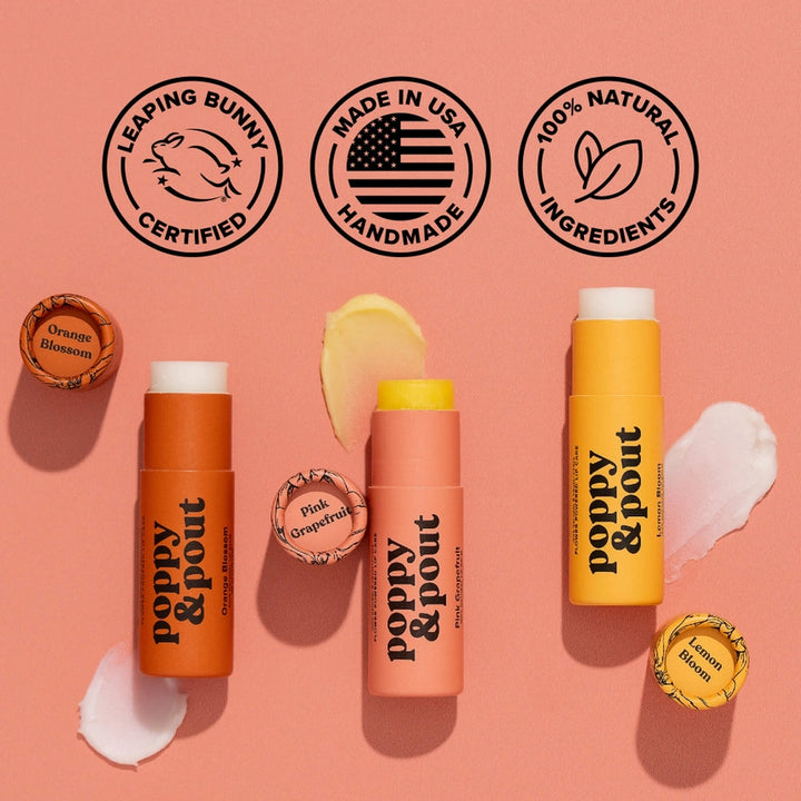 Poppy & Pout Lip Balm - 6 flavors