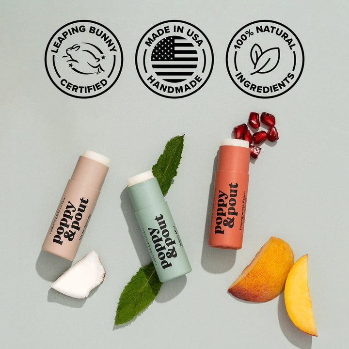 Poppy & Pout Lip Balm - 7 flavors