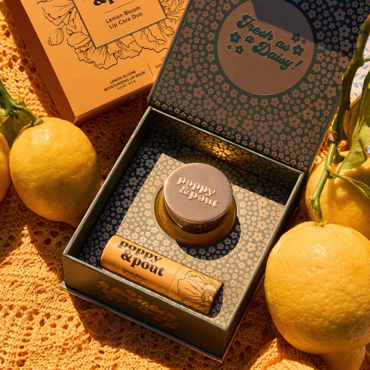 Poppy & Pout Lip Care Duo - Lemon Bloom