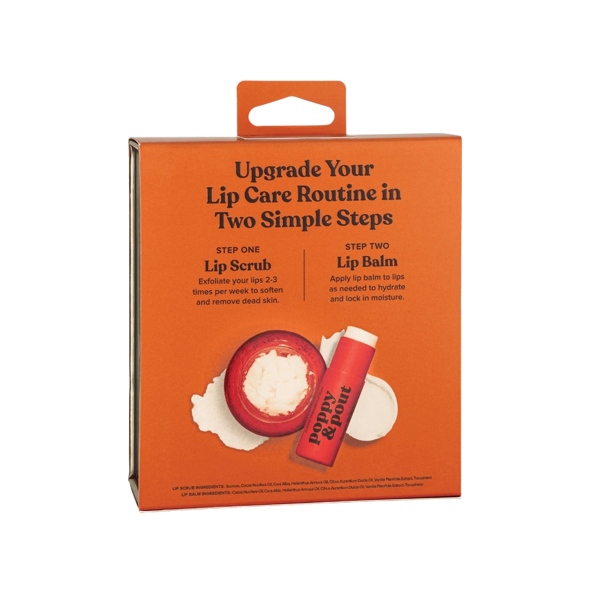 Poppy & Pout Lip Care Duo - Orange Blossom