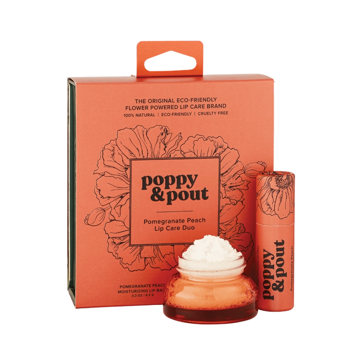 Poppy & Pout Lip Care Duo - Pomegranate Peach