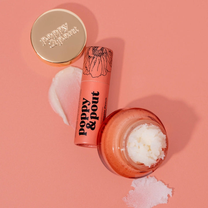 Poppy & Pout Lip Care Duo - Pomegranate Peach