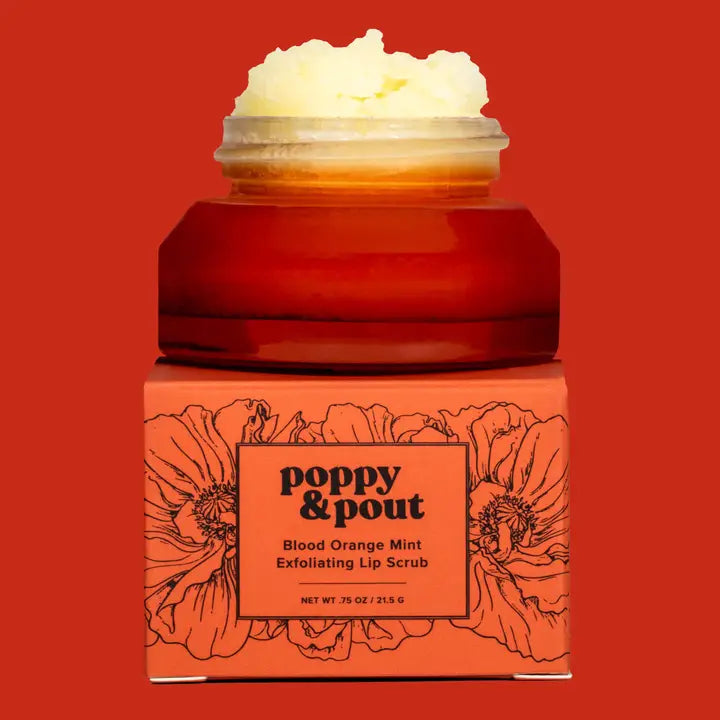 Poppy & Pout Blood Orange Mint Lip Scrub