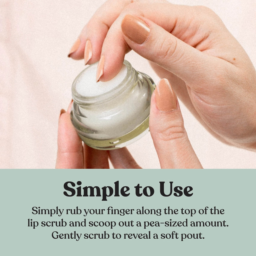 A description of how to use Poppy & Pout Island Coconut Lip Scrub, a natural exfoliating scrub with a light, tropical coconut scent. Made with sugar, coconut oil, and essential oils to gently smooth and hydrate lips. Perfect for a beachy, summer-inspired lip care routine.