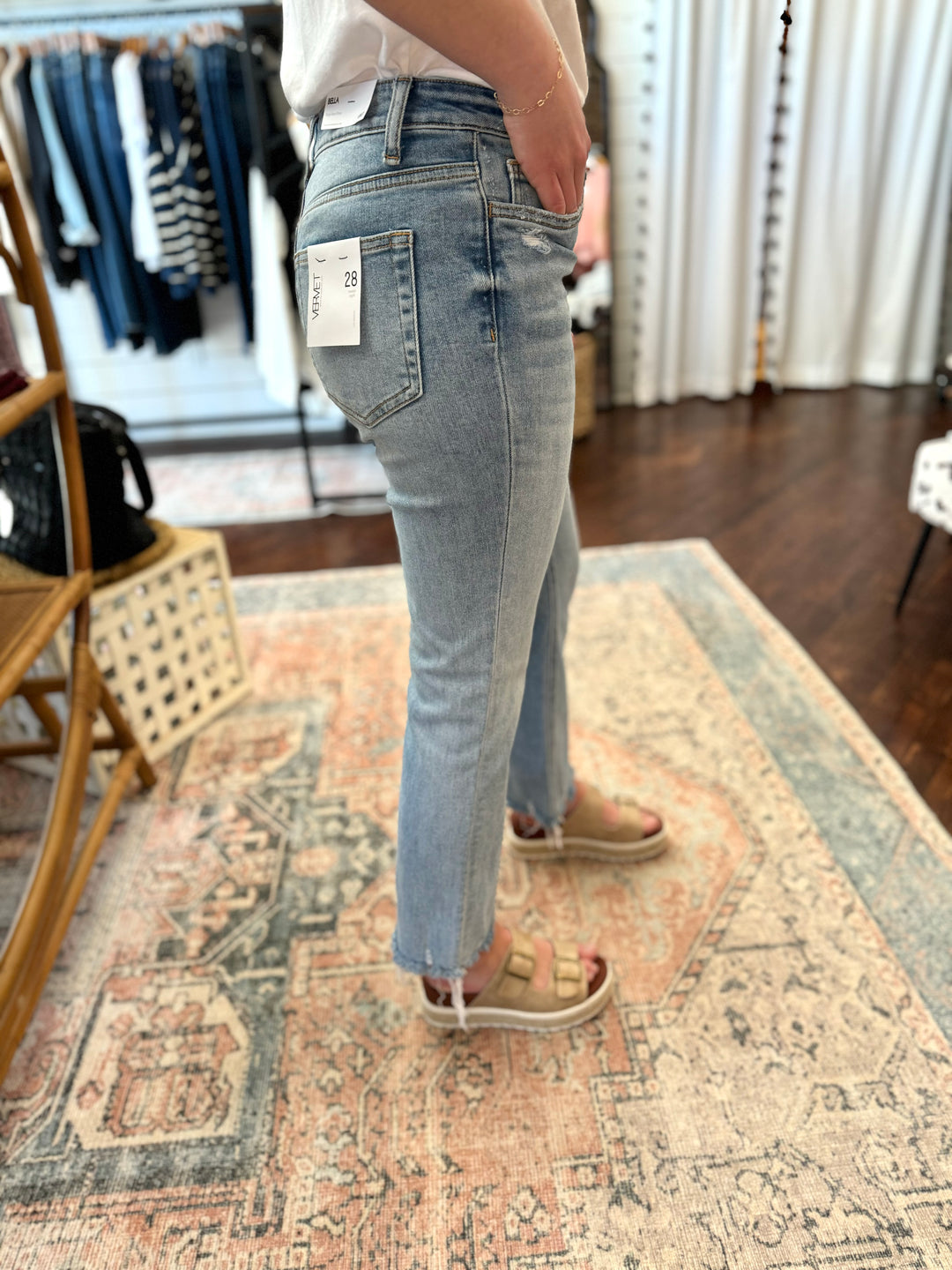 Vervet Sunfaded High Rise Crossover Jean