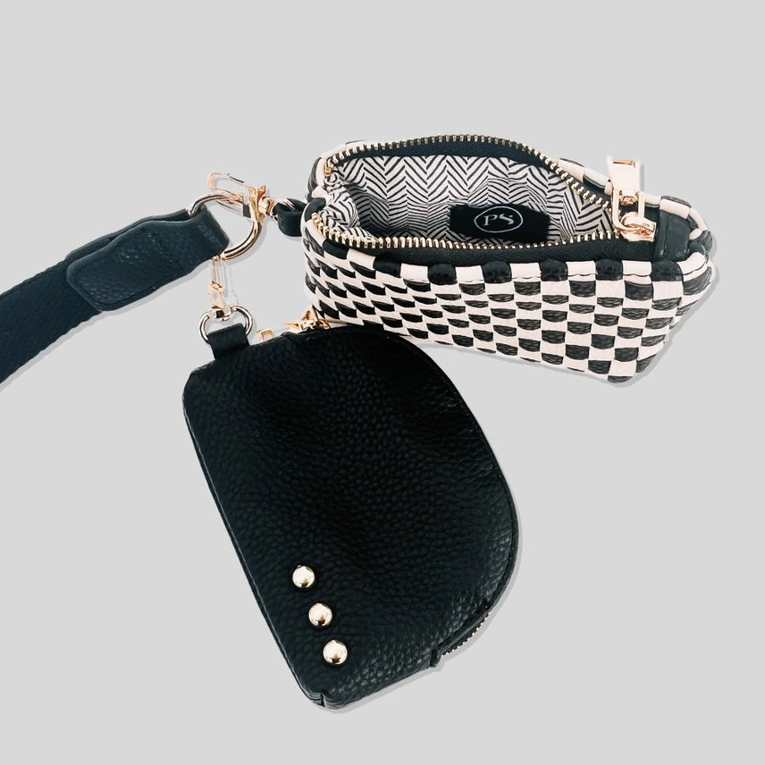 Wonderlust Woven Dual Pouch Wristlet