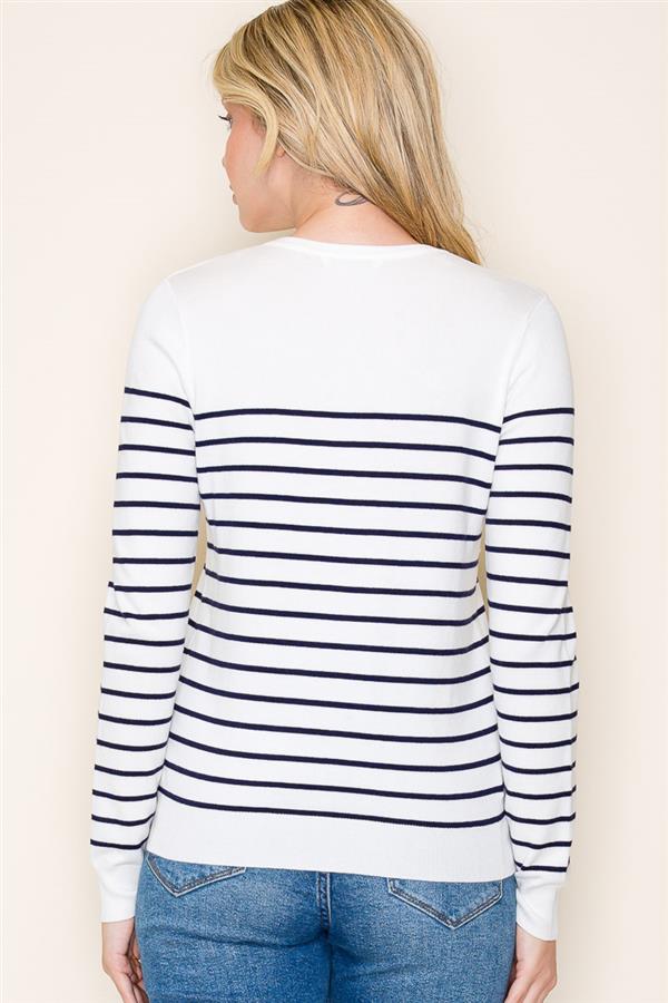 Wren Striped Crew Neck Sweater