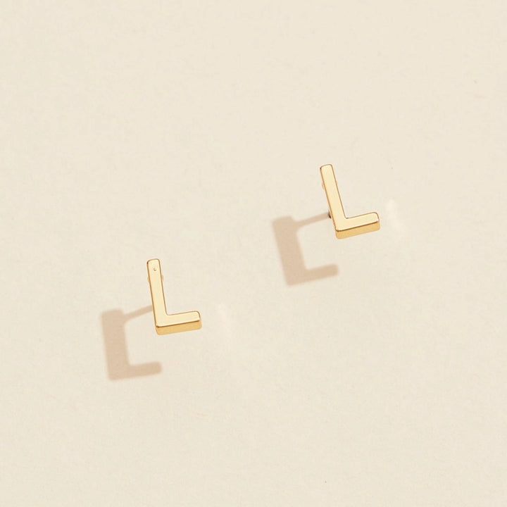 Mini Initial Stud Earrings