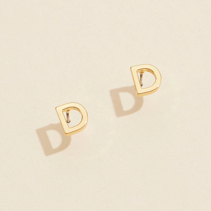 Mini Initial Stud Earrings