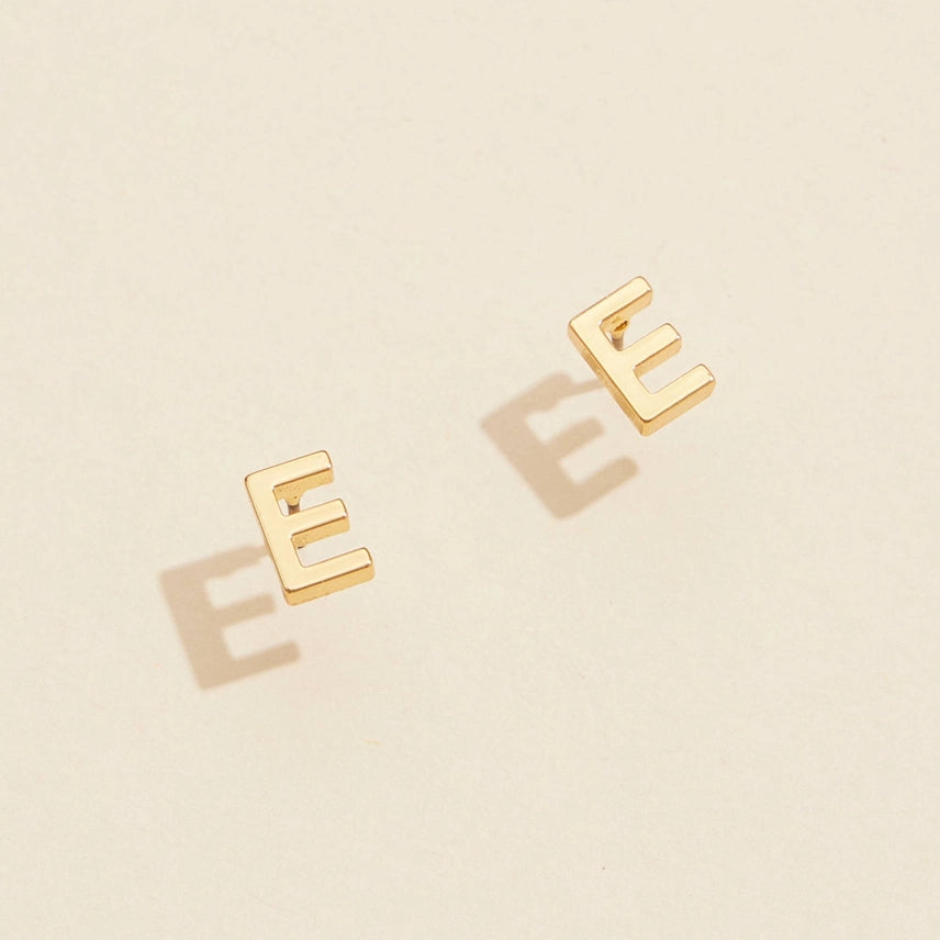 Mini Initial Stud Earrings