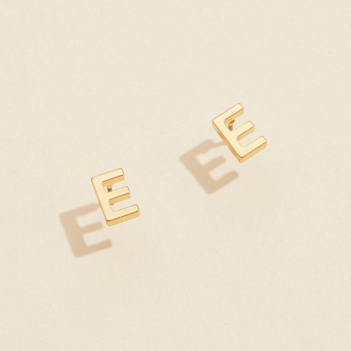 Mini Initial Stud Earrings