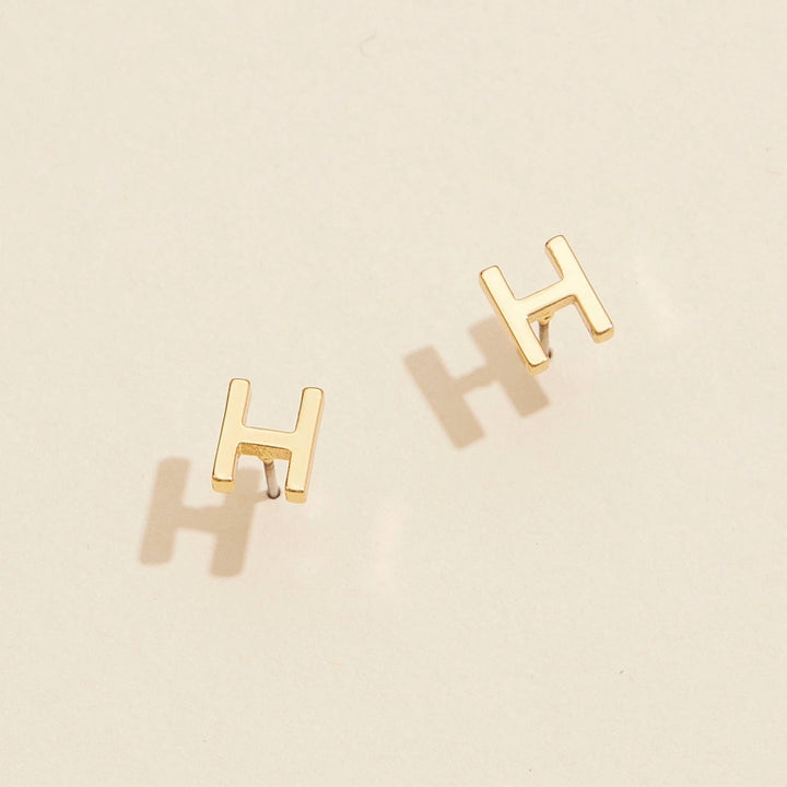 Mini Initial Stud Earrings