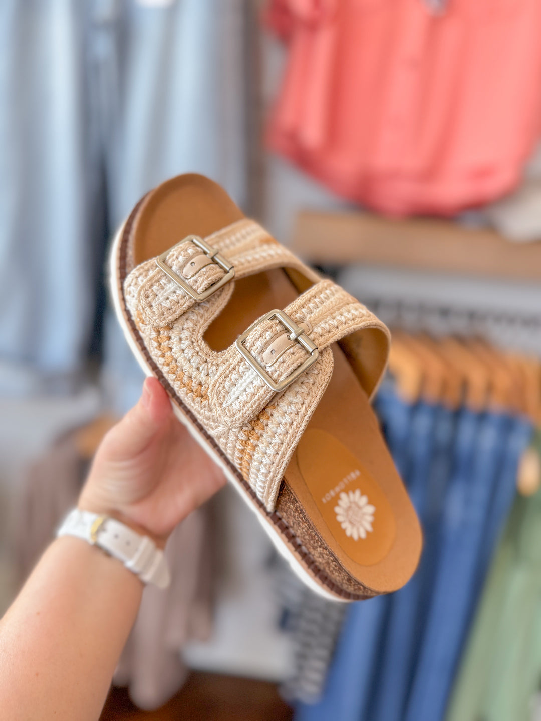 Hadley Crochet Slide Sandal