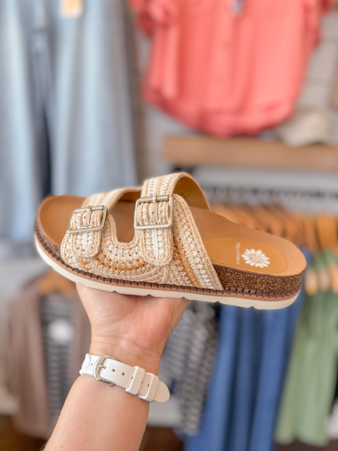 Hadley Crochet Slide Sandal