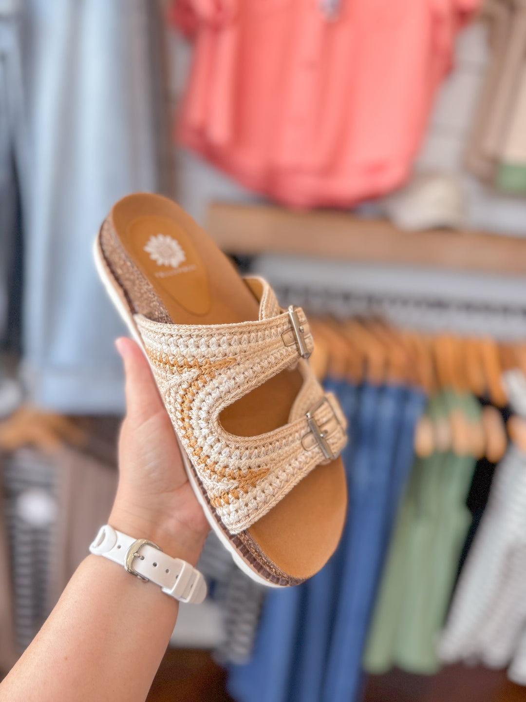 Hadley Crochet Slide Sandal