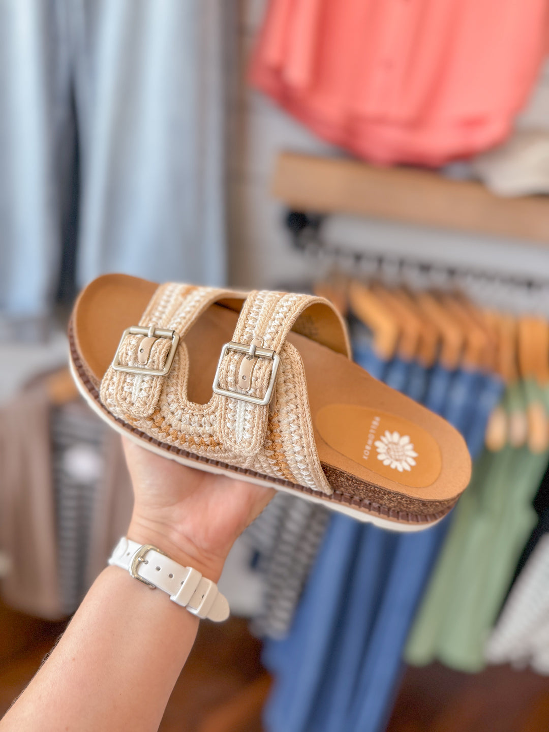 Hadley Crochet Slide Sandal